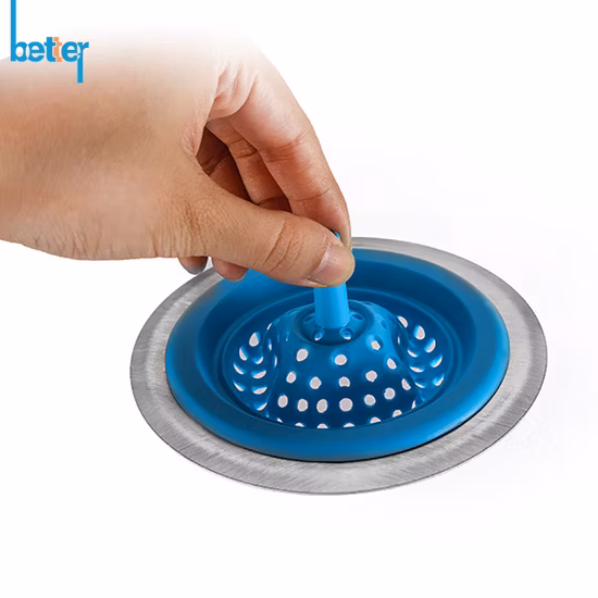 Bathroom Kitchen Apartment Hair Collector Durable TPR Hair Collector Shower Drain Cover Silicone Filter