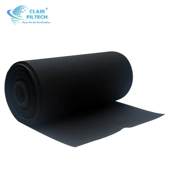 Fibras sintéticas laminadas tecido de fibra de carbono ativado preço de fábrica de fibra de feltro Fibras sintéticas laminadas filtro de tecido de fibra de carbono ativado cor preta